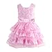 EFE Newborn Infant Baby Girls Flower Party Wedding Ruffle Layered Dress+Headband 12-18 Months