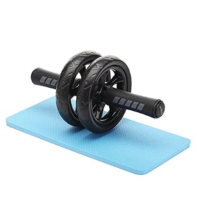 Readaeer Roue abdominaux AB Roller/Wheel avec Tapis épais pour genoux, noir