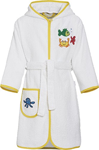 Playshoes Mädchen Kinder Frottee-Bademantel Meerestiere mit Kapuze