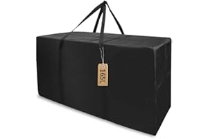 APKOL 165L Grand Sac de Rangement Vetement,90x55x33 Grand XXL Sac de Voyage Zippée Surdimensionné en Oxford Transport Storage Bag pour Couette,Closet Organizer (Noir)