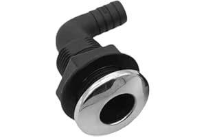 WUURAA High-Performance Thru-Hull Bilge Pump Hose Fitting Straight/Bended Bilge Pump Drain Vent Hose Easy Installation Durable Boat Thru Hull Fitting Stainless Steel Marine Boat Thru Hull Fitting Aerator