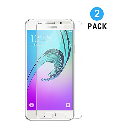 Samsung Galaxy A3 2016 Panzerglas Schutzfolie, [2 Stück] Hi-Luck 0.33mm Premium Ultra-Klar Glasfolie Displayschutzfolie Schutzglas für Samsung Galaxy A3 2016 (9H, Anti-Kratzer, Blasen-frei)
