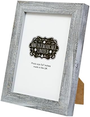 Photo Frame 7 x 5 Shabby Chic Vintage Blue Grey Finish by Nineteenoatcake