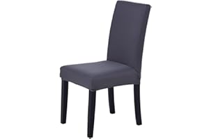 Veakii R Coprisedie con Schienale 6 Pezzi, coprisedia per Sala da Pranzo Mobili da Cerimonia Nuziale Moderni, Hotel, Ristorante Decor (Grigio, 6 Pezzi)