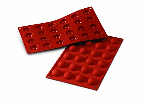 Silikomart 20.006.00.0060 SF006 Moule Forme Demi-Sphères 24 Cavités Silicone Terre Cuite