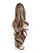Elegant Hair - 22" PONYTAIL Clip in Hair Piece FLICK Medium Brown/Blonde Mix #6/613 REVERSIBLE Claw Clip 250g