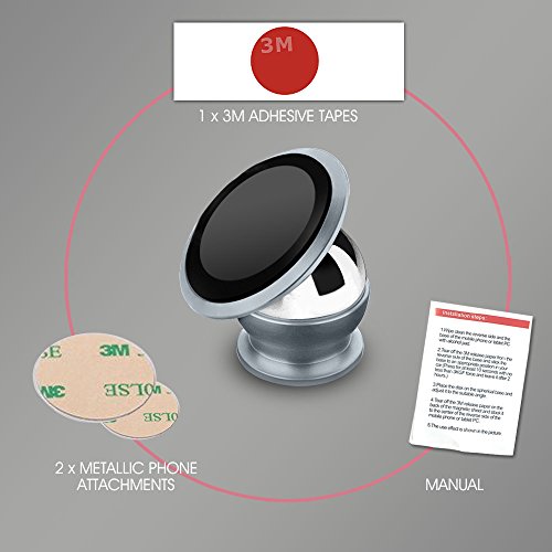 Tronisky Supporto Magnetico Auto Universale Supporto Auto Smartphone 360 Gradi di Rotazione Porta Telefono per iPhone X/ 8/ 8 Plus/ 7/ 6, Samsung Galaxy S9/ S9 Plus/ S8 / S7/ Note 8, Sony, HUAWEI, Xiaomi, GPS ecc