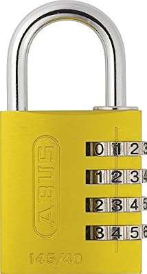 Abus Cadenas codée en aluminium jaune 145/40 Abus