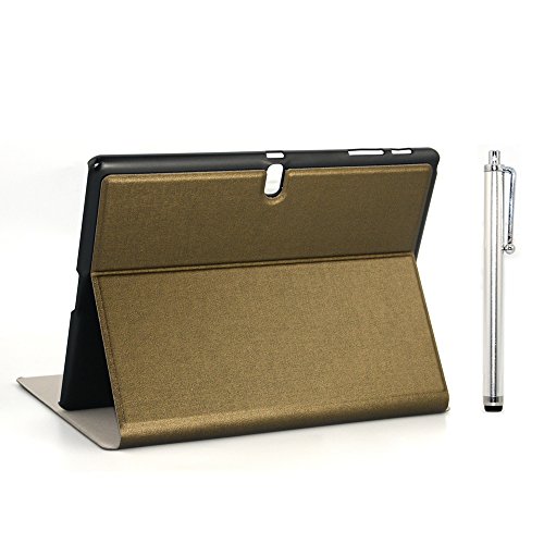 Apexel Oracle Schutzhülle für Samsung Galaxy Tab 4 7.0 SM-230 SM-231, Leder, mit Kartenschlitzen, inklusive Stylus, Schwarz Schwarz bronze 25 x 18,5 x 1,5