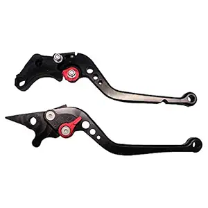 Allextreme AX-LEV57 Clutch Brake Lever Heavy Duty 6 Positions Adjustment for Triumph Tiger (Black, 2 Pcs)