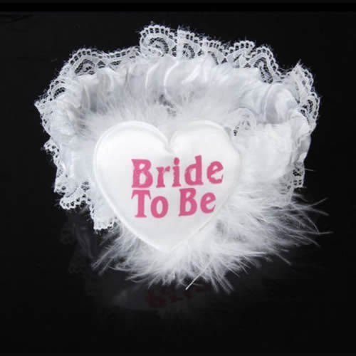 Veewon Braut zu setzen Rosette Badge Sash Garter Veil Hen Night Bachelorette Party Zubehör-Kit - 6