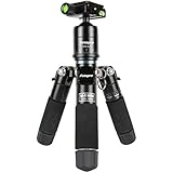 Fotopro Mini Stativ Ultra Compact, 5,9 Zoll Aluminium Stativ mit Kugelkopf für Canon, Nikon, Sony Kamera und Smartphone