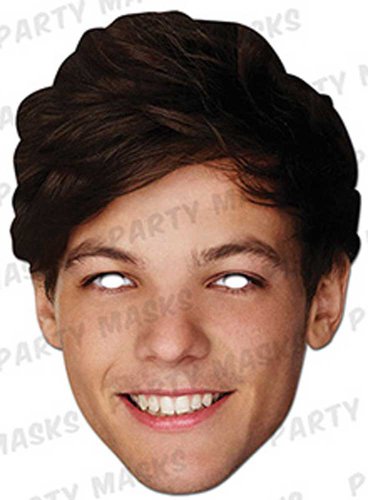 One Direction - Louis Tomlinson - Prominentenmaske - Papp Maske, aus hochwertigem Glanzkarton mit Augenlöchern, Gummiband - Grösse ca. 30x21 cm