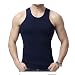 Produktbild hippolo Herren Spannbettlaken Weste 100% Baumwolle Athletic Muscle Gym weiß Tank Top navy XL
