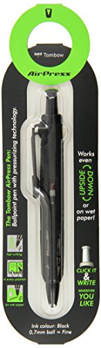 Tombow BC-AP12 Kugelschreiber Air Press Pen mit innovativer Druckluftechnik, vollschwarz