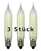 Produktbild 3er Pack Kleinschaftkerze 8V 3W für innen Ersatzlampe für Schwibbogen und Lichterketten