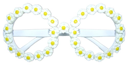 Blumen Brille Daisy – Ideal zum Hippie oder Gärtner Kostüm für Junggesellenabschied, Karneval oder die Mottoparty - 2