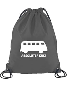 Shirtstreet24, ABSOLUTER KULT, Bus Turnbeutel Rucksack Sport Beutel