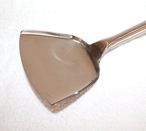 AAF Nommel ® Wok Spahtel Pfannenwender flach 004 Edelstahl mit Öse auch zum Aufhängen Größe S – 43 cm lang, Kelle 10 x 9 cm, mit Holzgriff, genietet - 5