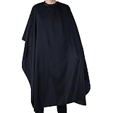 Mayitr Friseurumhang Schwarz Wasserabweisend Atmungsaktiv Professionelle Haarschneideumhang für Friseursalon,Schnitte und Far