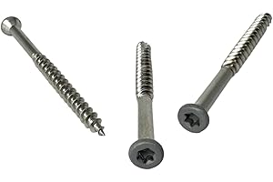 CETA COMPOSITE DECKING Ceta Painted Head Decking Screw for Composite Decking, 4.2 x 55mm Stainless Steel Colour Coded Screw, 5 Colours, Pack of 50. (Grey (RAL7042))