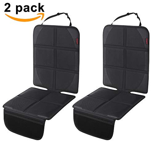 8safe Protector de Alta Calidad para Asiento de Coche | Antideslizante y Resistente | ISOFIX Compatible | Material Oxford 600D | Tamaño ideal para Turismos/SUV | Nueva Version All-Black (PACK 2)
