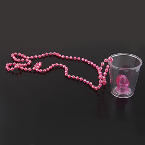 Gazechimp Willy Shot Glas Schnapsglas mit Rosa Kette Schnaps Becher Junggesellinnenabschiede Party Trinkbecher Gag Fun Scherzartikel Party - 4