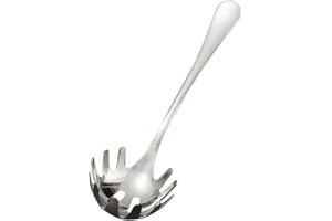 Housoutil Pasta Tenedor Cuchara Ranurada Espaguetis Cortar Colador Acero Inoxidable Garra Pasta Servidor Noddle Grabber Servir Espátula Cucharón para Bola de Masa Cubo de Hielo Utensilio de
