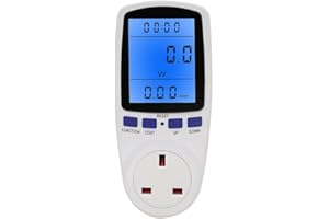IWILCS Power Meters Energy Monitor, Power Meter Electricity Usage Monitor with Backlight LCD Display, with 7 Monitoring Modes/Backup Battery, Overload Warning Watt Volt Amp KWH Measuring Meter Socket