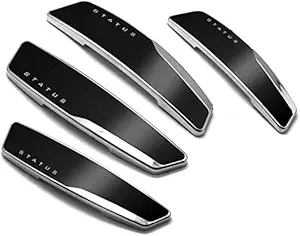 4Pcs High Glossy Slim Door Edge Guards | Protector | Trim | Guard Sticker Molding for All Cars | Simple | DIY | Made in Korea Generic Hub? (Black).