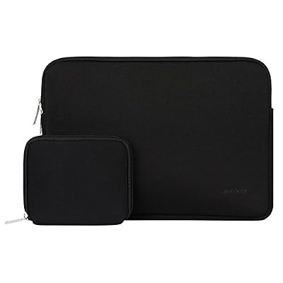 MOSISO Nouveau MacBook Laptop Sleeve, Water Repellent Lycra Cover Housse Sac seulement pour Macbook 12 pouces avec Retina Display avec Small Case pour Chargeur ou Magic Mouse, Noir