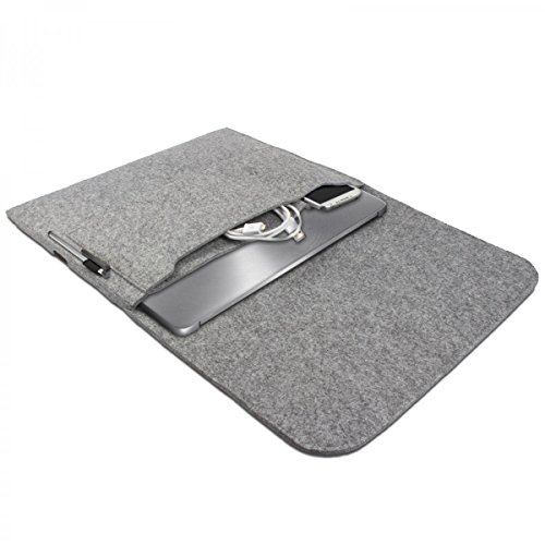 eFabrik Sleeve Cover für Asus ZenBook UX310UA, UX310UQ und ZenBook UX330UA Schutzhülle ( 13,3 Zoll ) Tasche Ultrabook Laptop Case Soft Cover Notebook Schutztasche Filz hell grau - 6