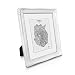 Produktbild Antik Bilderrahmen 20x25 cm - Shabby Chic mit Passepartout für 13x18 Fotos - Glasfront - 2,5 cm Rahmenbreite - Rokoko Barock Stil - Antik Weiß