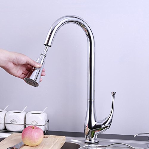 Preisvergleich Produktbild BKPH Einhebelmischer Ausziehbare Frühling Küchenarmatur Wasserhahn Mischbatterie Spültisch Armatur