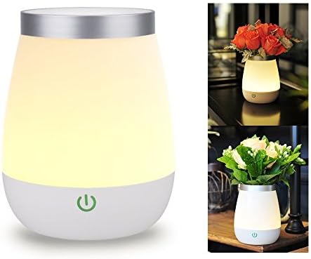 LED Vase Lamp Dimmable, Flower Lamp Nightlights for Bedroom Living Room Meeting Room Cafe Shop, Table Lamp Rechargeable - Warm White