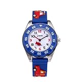 Hemobllo Feuerwehrauto Armbanduhr Silikon für Kinder (Blau)