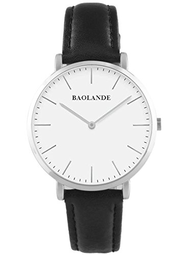 Alienwork Quarz Armbanduhr elegant Uhr Damen Uhren modisch Zeitloses Design Leder silber schwarz U04816M-01 Alienwork Quarz Armbanduhr elegant Uhr Damen Uhren modisch Zeitloses Design Leder silber schwarz U04816M-01