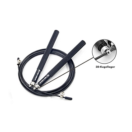 REP AHEAD SPEEDROPE (EXTRA FÜR DOUBLE UNDERS) – Das Springseil für Cross Training Athleten (3D-Kugellager & Aluminium Griffe) - 2
