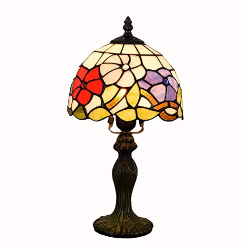 YJFFAN 8-Zoll 20Cm Tischlampe-Buntglas Augenschutz Lampenschirme Schreibtisch Leuchten, Indoor-Beleuchtung Leselampe E27 (110-240V, Glühbirnen Nicht Enthalten)