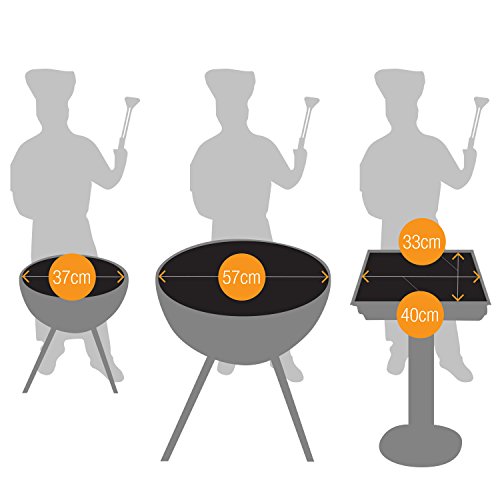 Amazy Teflon Grillmatte (3er Set) – Antihaftbeschichtete Silikonmatte für den Grill und Backofen (3x rund | Ø 37 cm) - 3