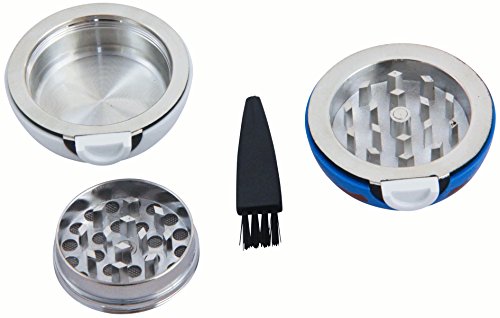 PokéFun – Superball Pokeball Weed Grinder | Herb Crusher | Gewürzmühle | Krautmühle | Siebgrinder | Crusher 3 teilig | 55 mm | Pollenfilter | Pinsel - 4