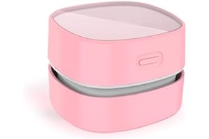 ODISTAR Mini aspirateur de Bureau, économe en énergie, Nettoyage des Cheveux, des miettes, Clavier d'ordinateur, Cadeau pour Enfants (Rose)