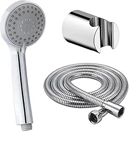 MARCOWARE GG456 Acrylonitrile Butadiene Styrene 1.5 Meter Hand Shower With Shower Hose & Wall Hook, Chrome, Polished Finish