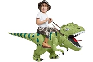 REWIAR Inflatable Dinosaur Costume for Adult - Riding T-Rex Air Blowing up Funny Fancy Dress Party Halloween Costume