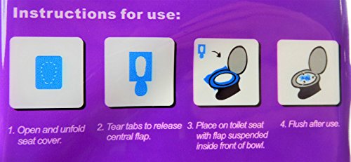 GoHygiene Travel Pack Einweg-Toilettensitze aus Papier für unterwegs - 3