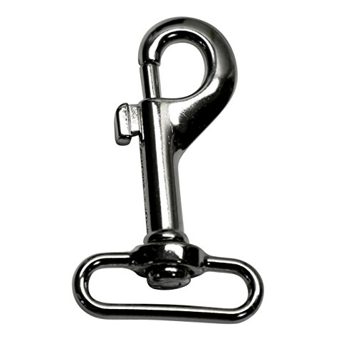 Preisvergleich Produktbild Karabinerhaken,Bolzenkarabiner,Schlie... Wirbel, 30x65mm Größe, vernickelt, 5 Stücke