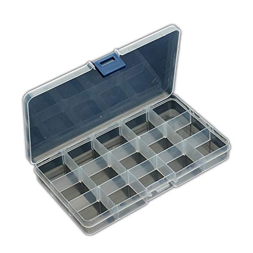 Preisvergleich Produktbild boshangmao Kunststoff-Koffer, 15 Fächer, für Schmuck, Schmuck, verstellbar