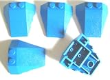LEGO CITY - 5 FRONTTEILE - SCHNAUZEN - VORDERTEILE in blau - 48933 - STEINE