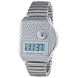 Verbalise Top Button Digital Radio Controlled Talking Watch Silver (English Speaking)