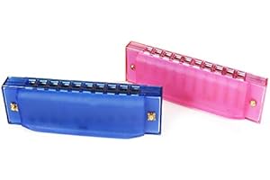 OFKPO 2 Stück Kinder Mundharmonika,Musical Pädagogisch Spielzeug/Mundharmonika Spielzeug(Blau und Rosa)